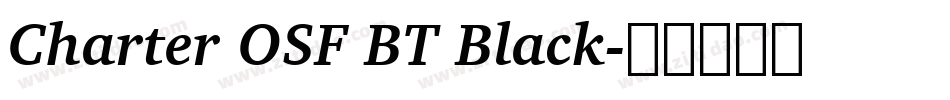 Charter OSF BT Black字体转换
